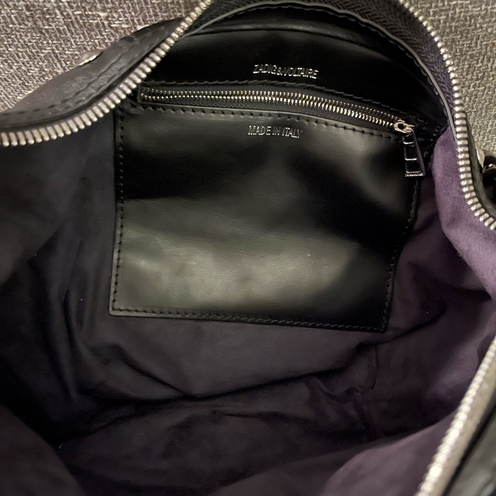 Zadig & Voltaire Black Shoulder Bag with Silver Accents - Picture 4 of 10